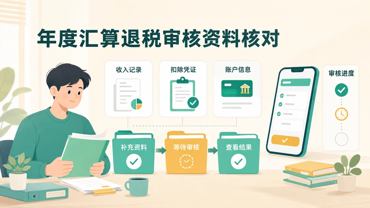 年度汇算退税审核资料核对示意图